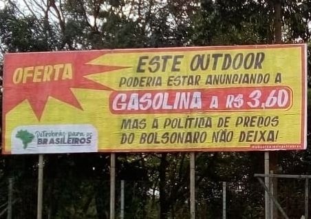 Sindicato dos Petroleiros espalha outdoors críticos a Bolsonaro em cidades do Vale do Paraíba 1 Sindicato dos Petroleiros espalha outdoors críticos a Bolsonaro em cidades do Vale do Paraíba