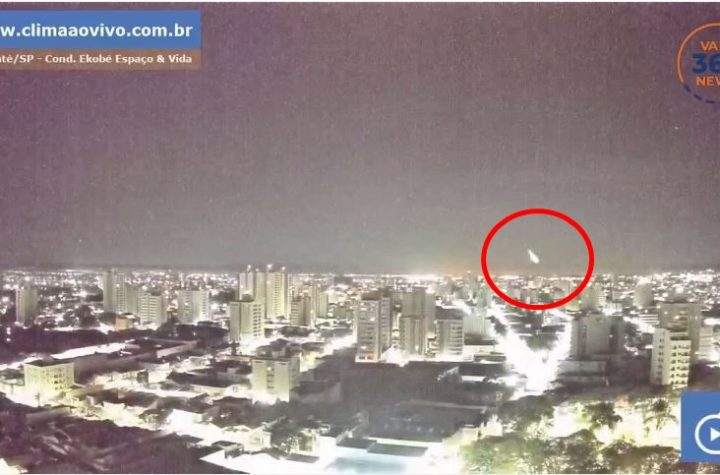 Câmeras flagram meteoro explodindo no céu de Taubaté e outros quatro estados