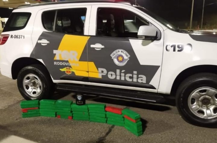 Polícia Rodoviária apreende 32 kg de maconha na rodovia dos Tamoios