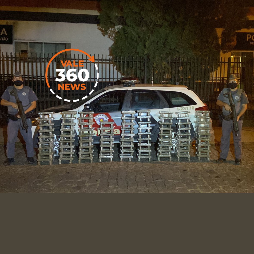 PM apreende 317 tijolos de maconha em Lorena e prende dois traficantes