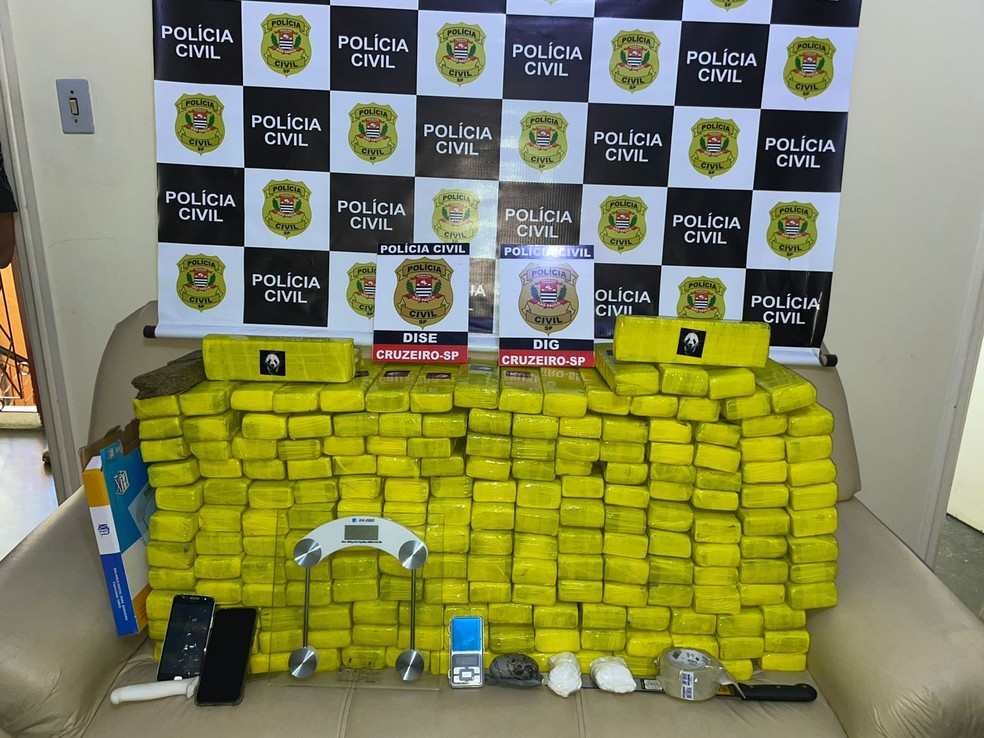 Polícia de Cruzeiro prende casal com 150 kg de maconha