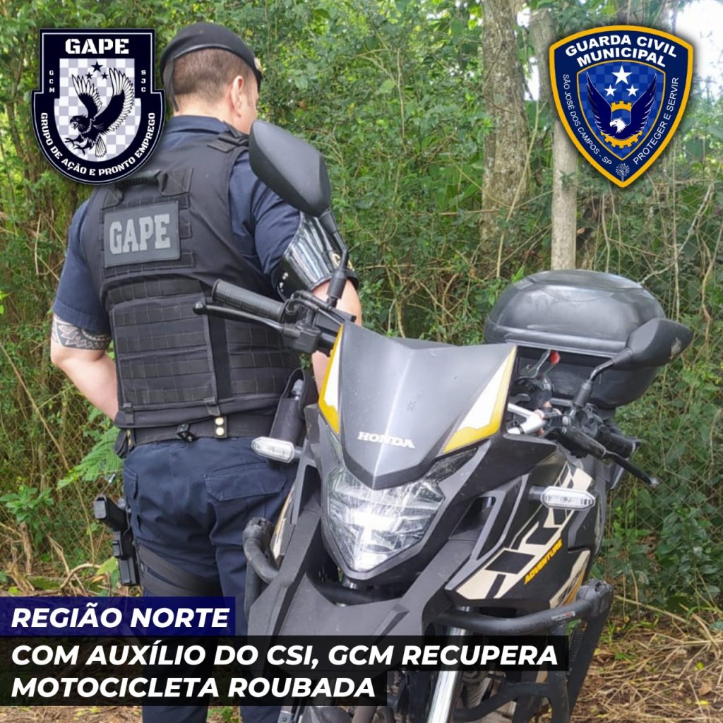 GCM SJC recupera motocicletas roubadas na Zona Norte da cidade 1 GCM SJC recupera motocicletas roubadas na Zona Norte da cidade