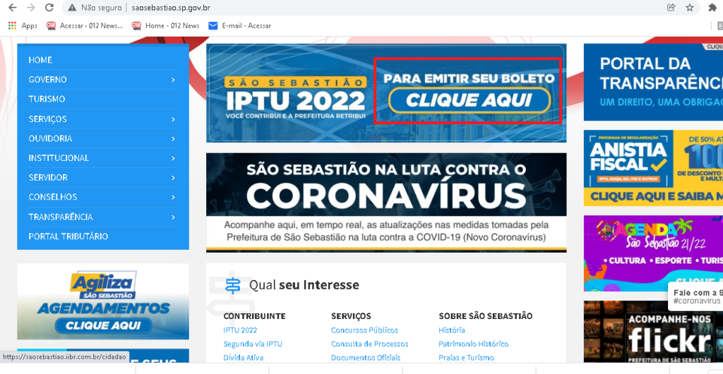 IPTU São Sebastião já está disponível. Veja como acessar