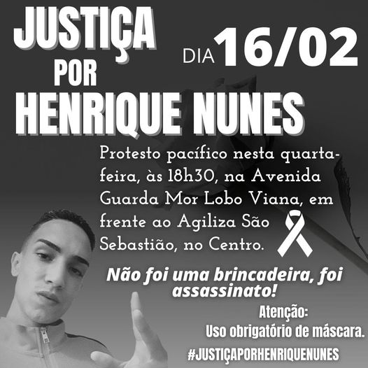 Familiares pedem justiça após assassinato de Henrique Nunes em São Sebastião