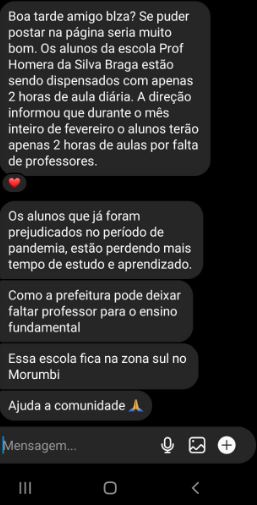 Pais reclamam da falta de professores em escolas de São José dos Campos