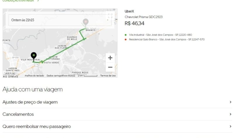 Motorista da Uber é roubado em corrida em São José dos Campos