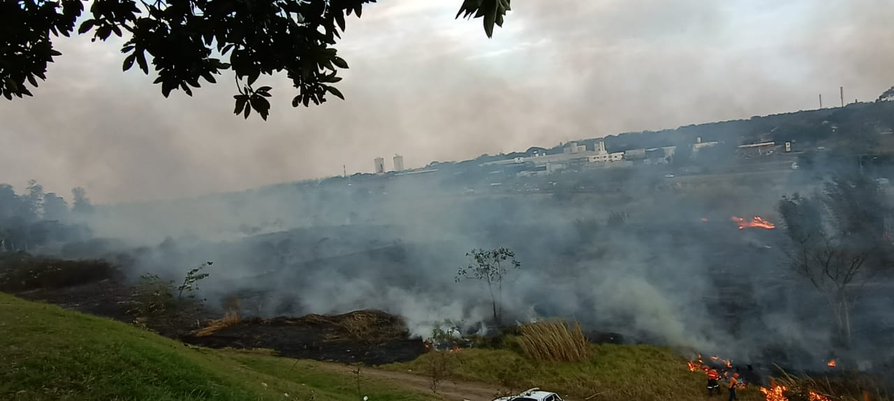Queimada atinge área equivalente a três campos de futebol perto da Petrobras em SJC 1 queimada