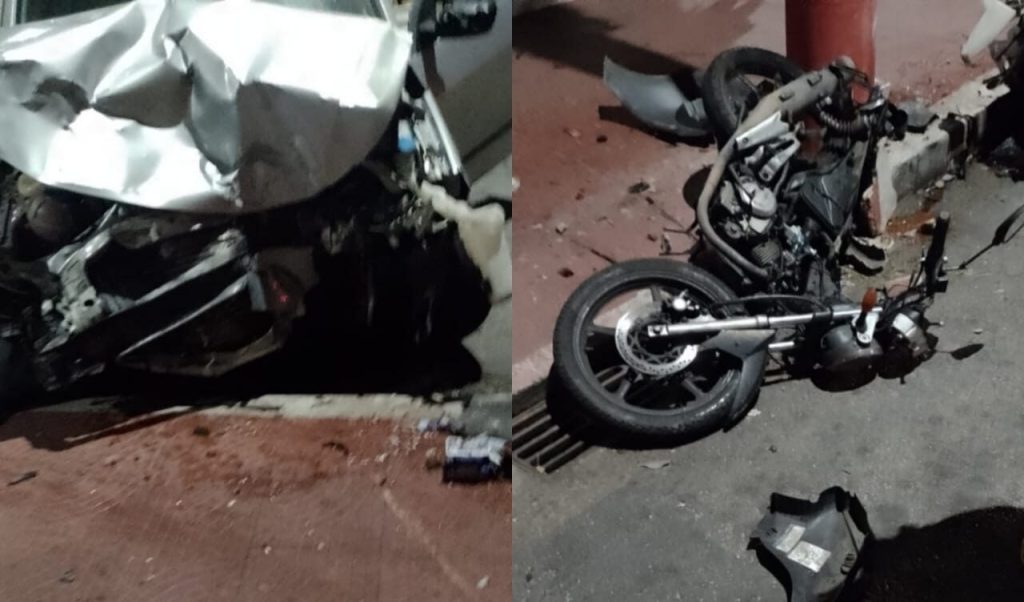 Acidente entre carro e moto deixa motociclista ferido em São José dos Campos 1 carro-e-moto