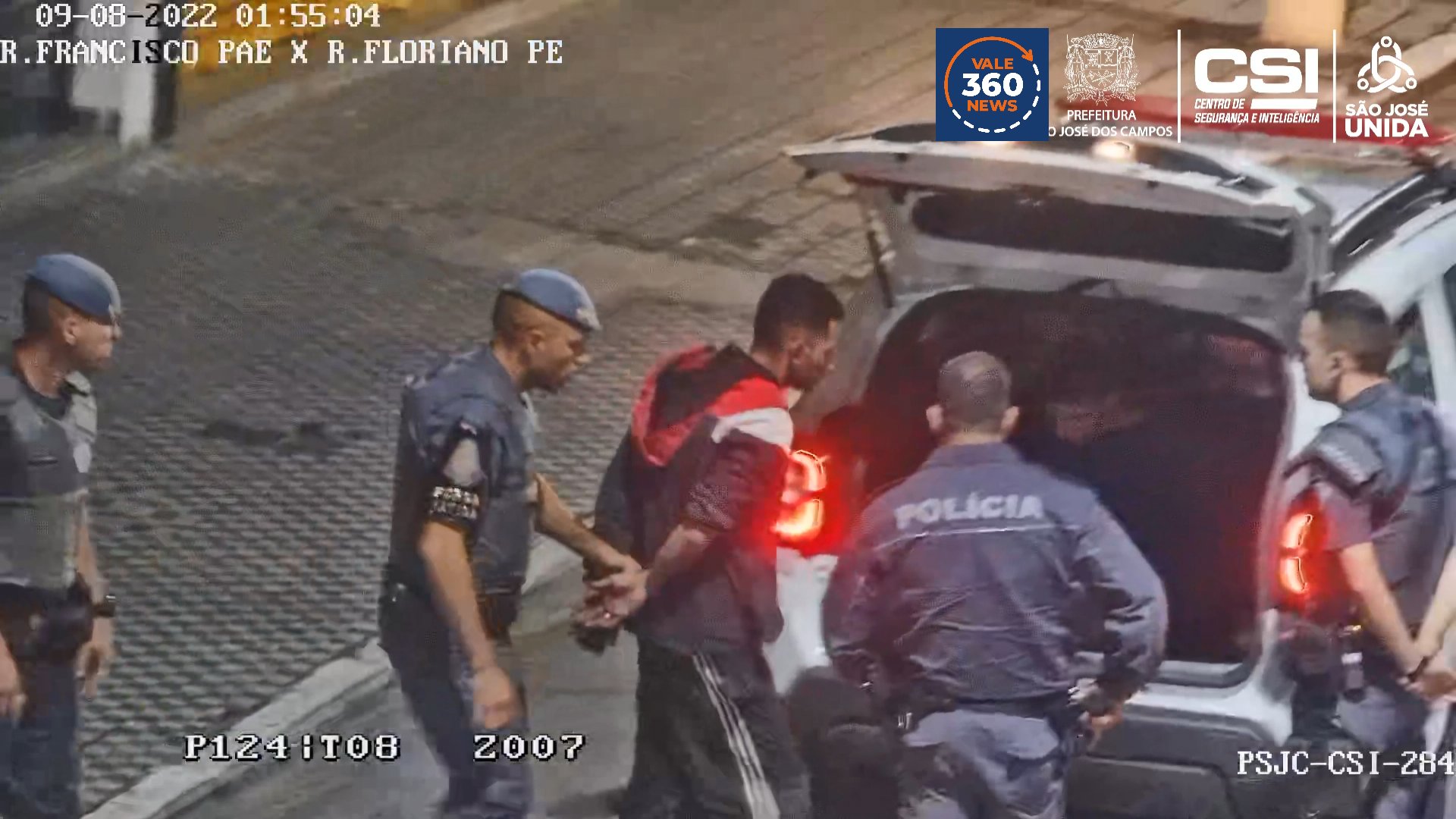 Três ladrões são flagrados pela câmeras do CSI e presos por furto em SJC