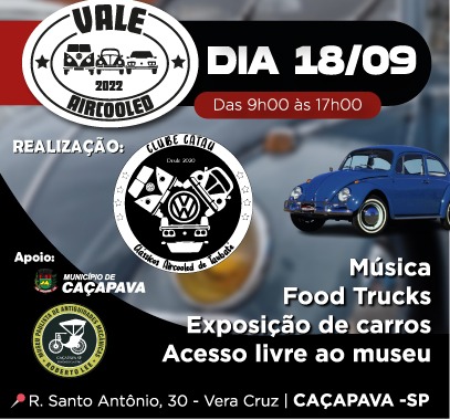 Encontro de Fuscas de Caçapava acontece no domingo (17)