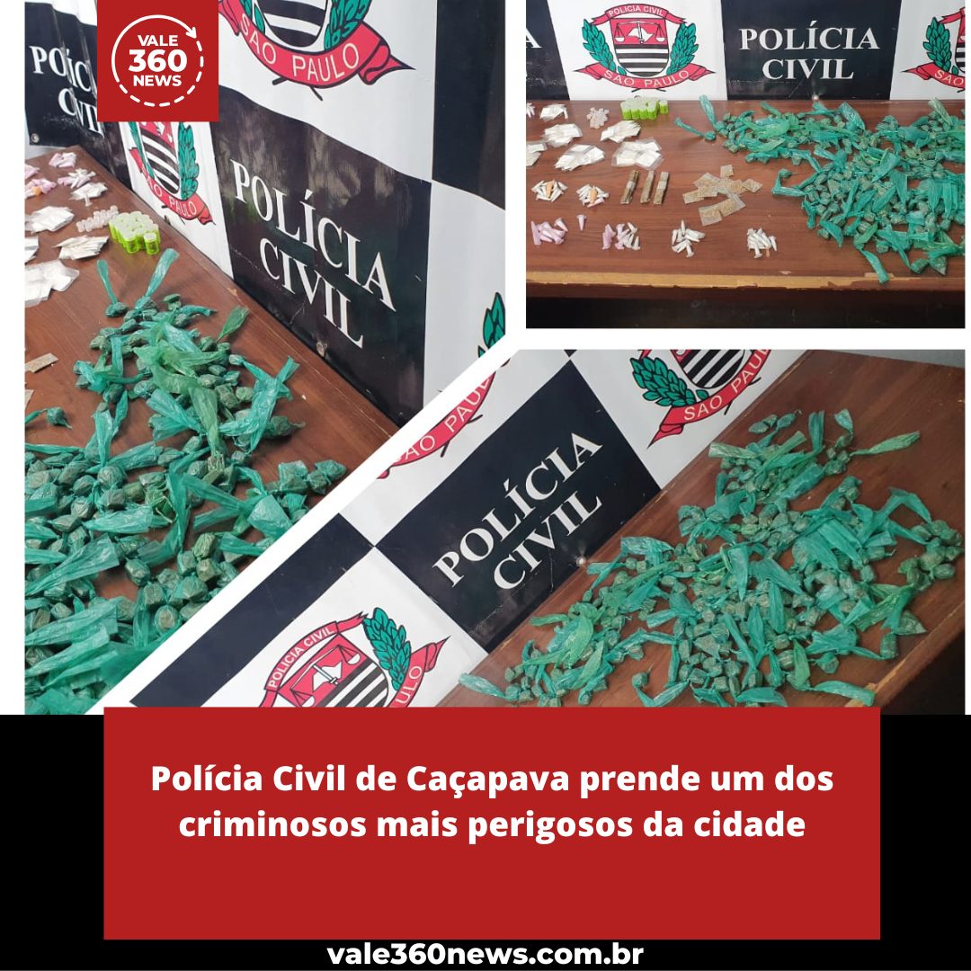 Polícia Civil de Caçapava prende um dos criminosos mais perigosos da cidade
