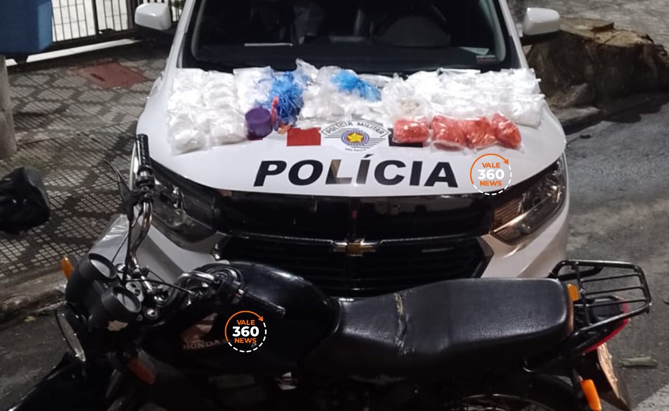 PM apreende grande quantidade de drogas com casal em Taubaté