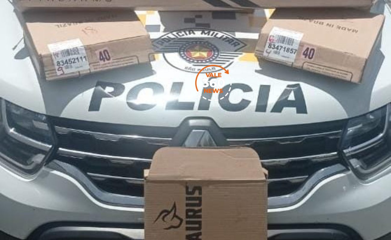 PRE apreende 53 armas de fogo na rodovia Oswaldo Cruz em Taubaté