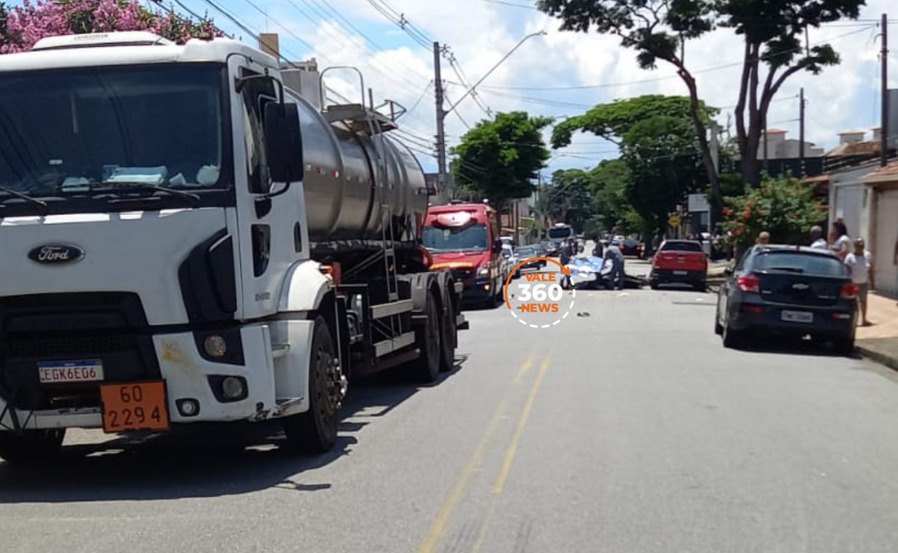 Motociclista se acidenta em via de Taubaté