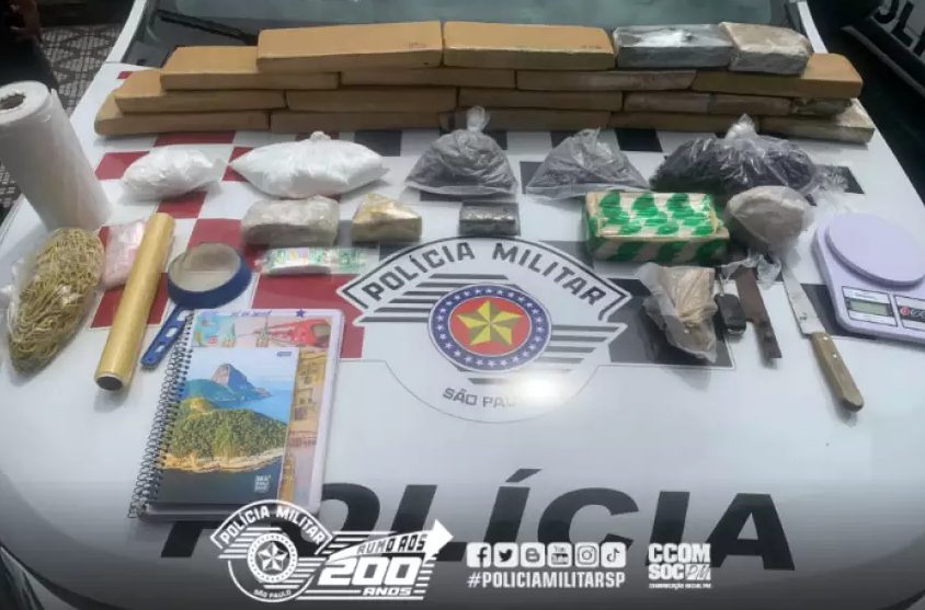 PM prende homem com 17 kg de drogas em Taubaté