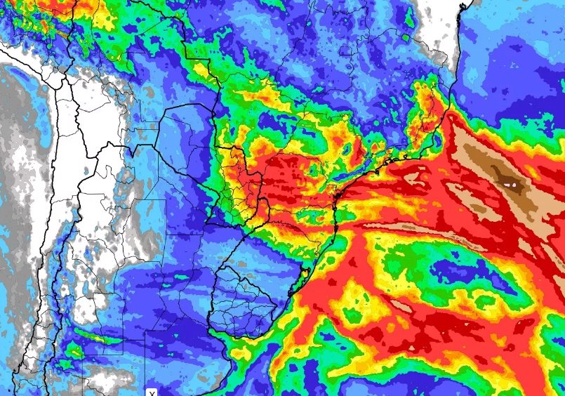Centros de baixa pressão devem trazer chuva persistente e volumosa para a região entre 15 e 21 de abril