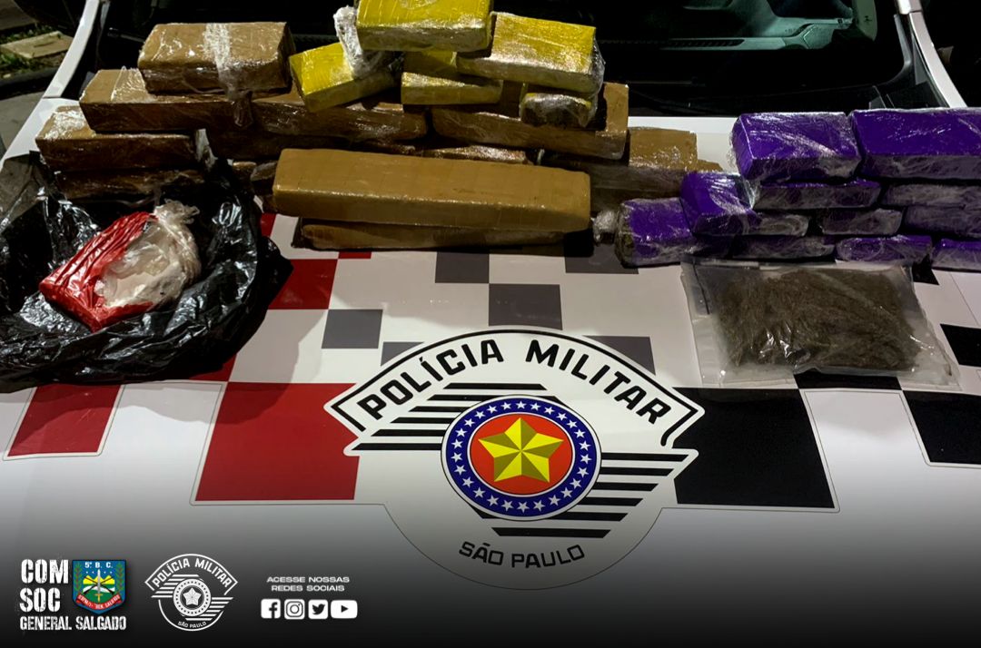 Homens são presos com mais de 30 tijolos de drogas em Tremembé