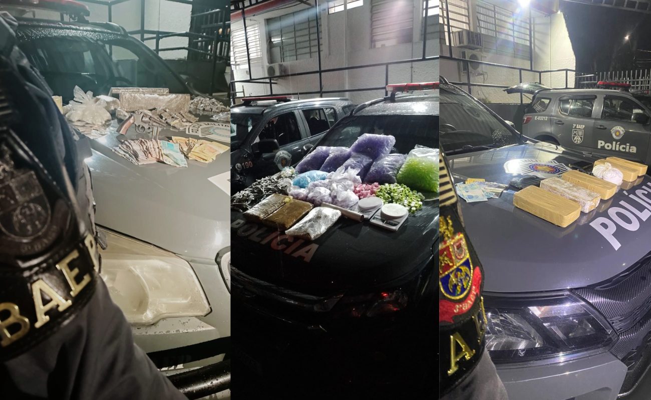 PM faz grande apreensão de drogas em ocorrências por São José dos Campos