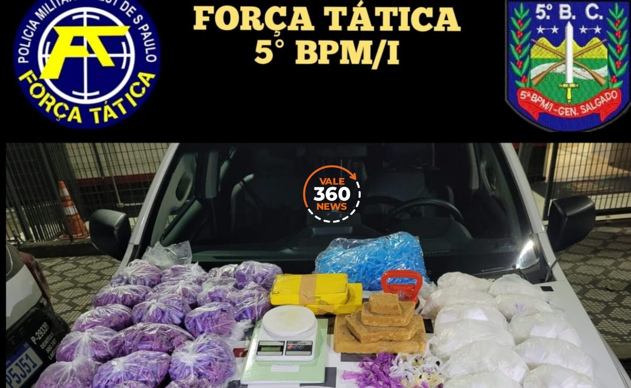 PM prende dois homem com 8,5 kg de drogas em casa de Taubaté
