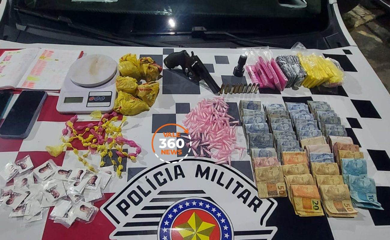 Duas mulheres e um homem são presos em Pinda com drogas e arma