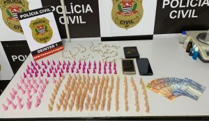 Dois homens, um deles foragido, são presos e indiciados por tráfico de drogas em Pinda