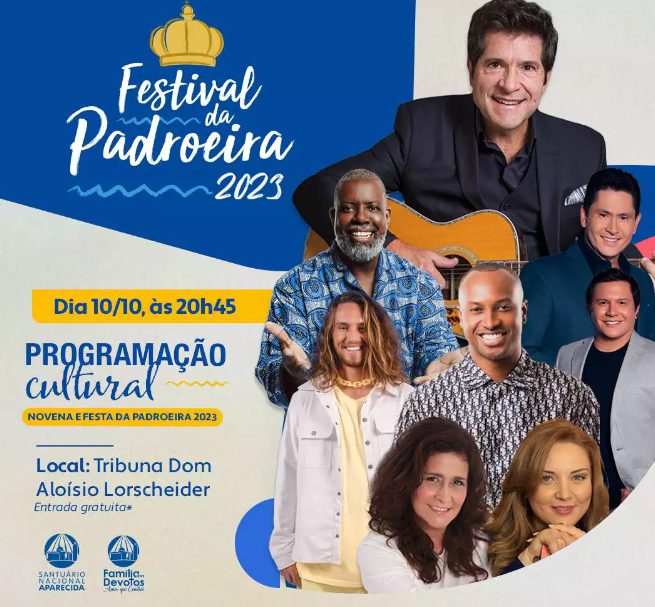 Festa da Padroeira terá shows com Daniel, Péricles, Thiaguinho, Vitor Kley e outros cantores