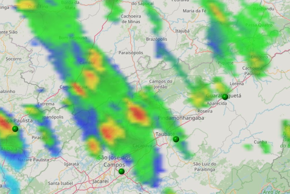 Frente fria pode trazer volumes de chuva