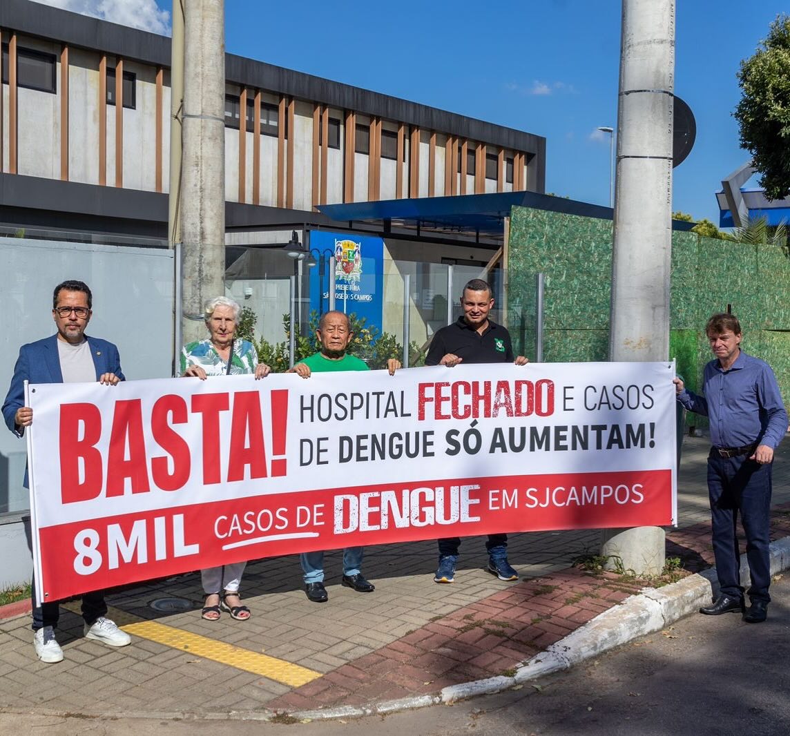 Com explosão de dengue, deputado e vereadores cobram Prefeitura pelo fechamento do Hospital de retaguarda e prefeito de São José dos Campos diz que eles fazem “ceninha”