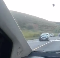 Colisão frontal em estrada de Cruzeiro