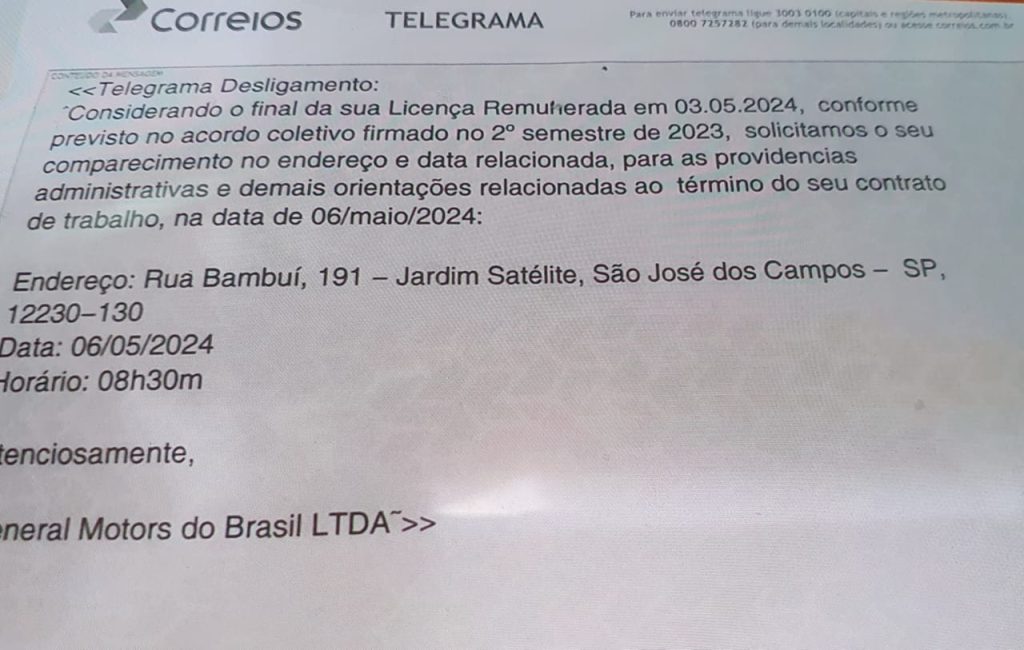 GM confirma demissões na unidade de São José dos Campos