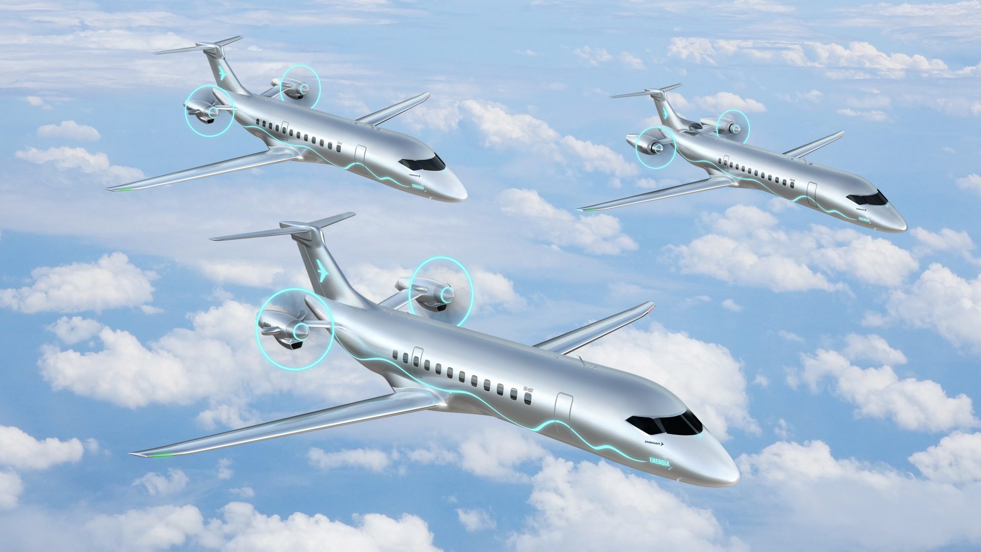 Embraer revela conceito de aeronaves sustentáveis com energia elétrica e hidrogênio