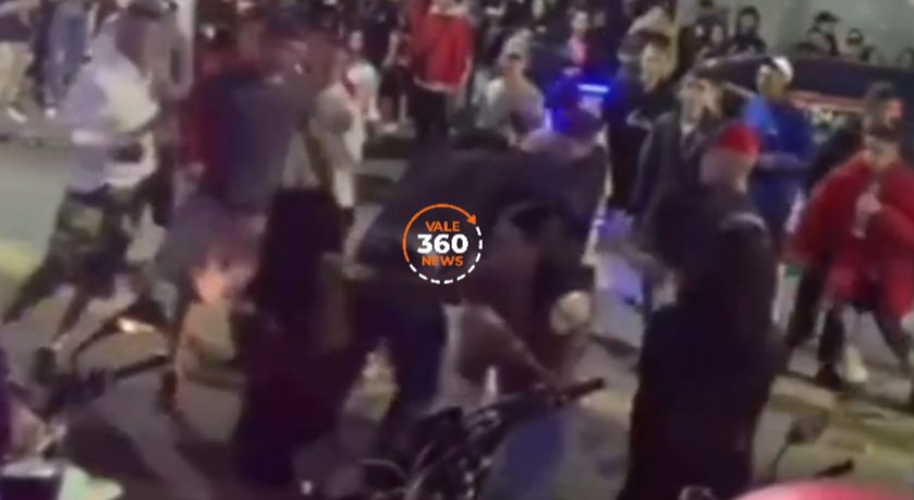 Briga generalizada em fluxo na Avenida Itália, em Taubaté, termina com homem preso