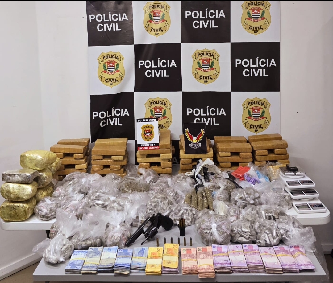 Polícia Civil prende 10 pessoas e 45 kg de drogas em São José dos Campos