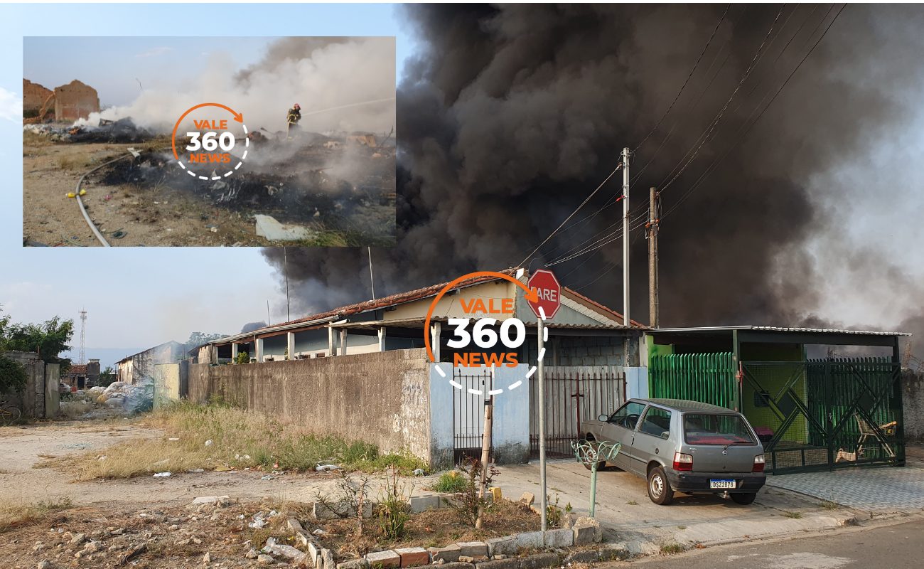 Incêndio em depósito de recicláveis em Taubaté teria sido criminoso, diz morador de uma das casas atingidas pelo fogo