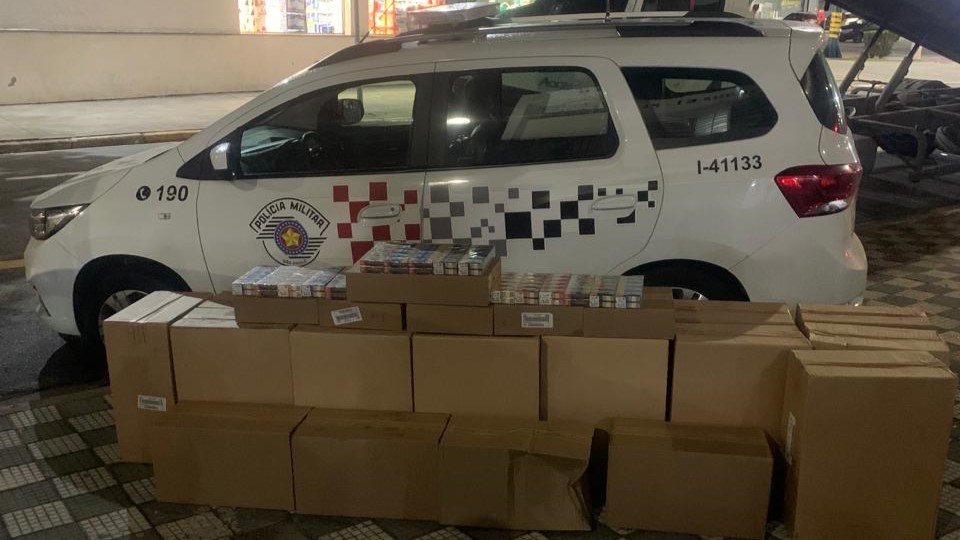 Polícia Militar apreende carga de cigarros roubada avaliada em R$ 60 mil em Jacareí