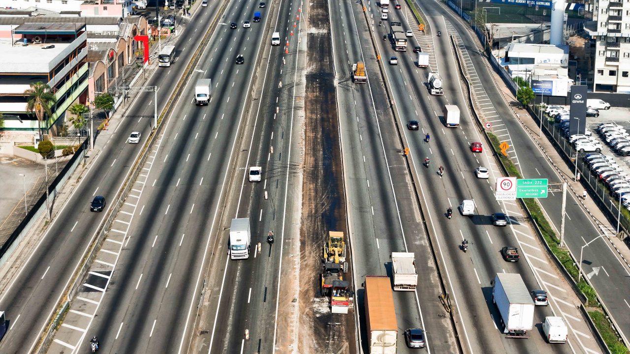 Mudanças na Via Dutra perto de São Paulo