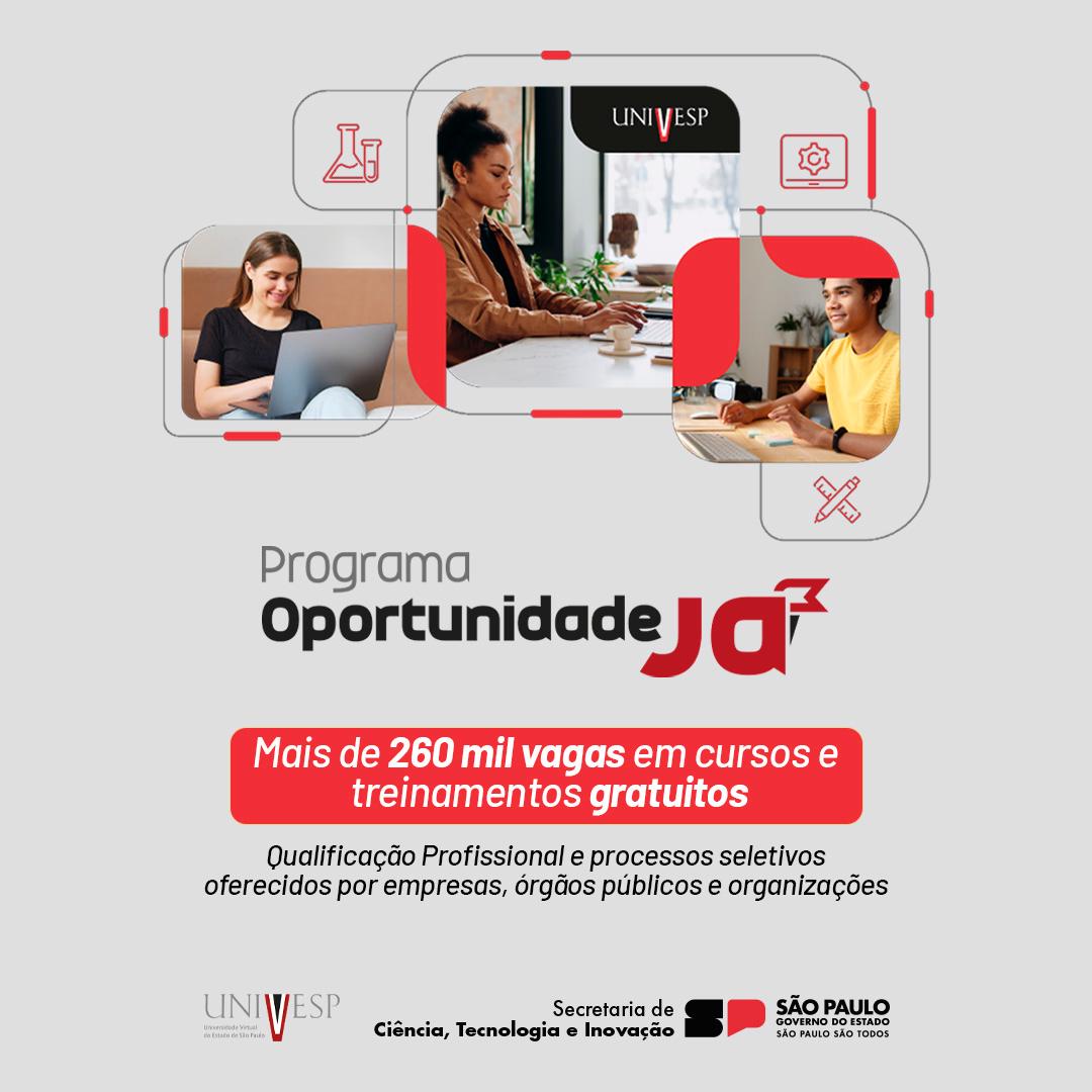 Univesp lança página eletrônica com mais de 260 mil vagas em cursos e treinamentos gratuitos