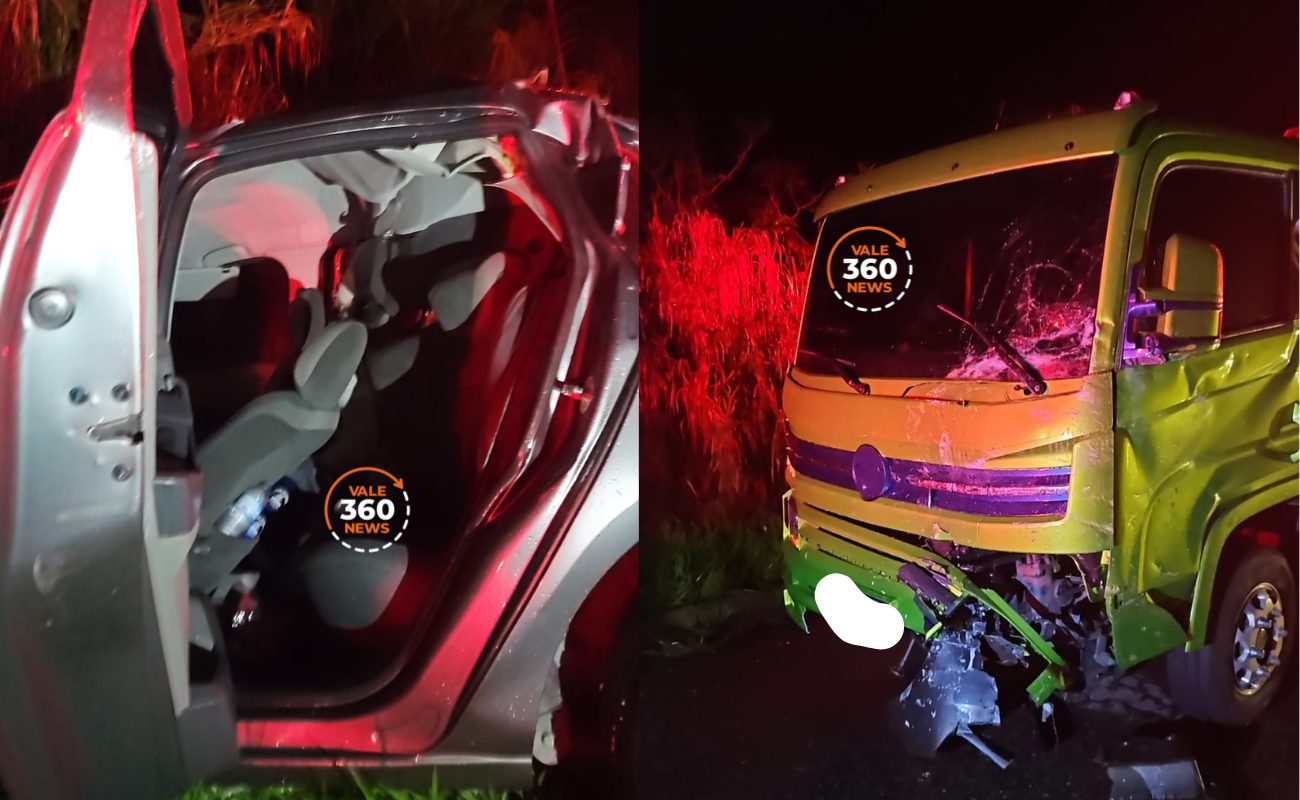 Acidente carro e guincho mata adolescente na Rodovia Floriano Rodrigues Pinheiro, em Pinda