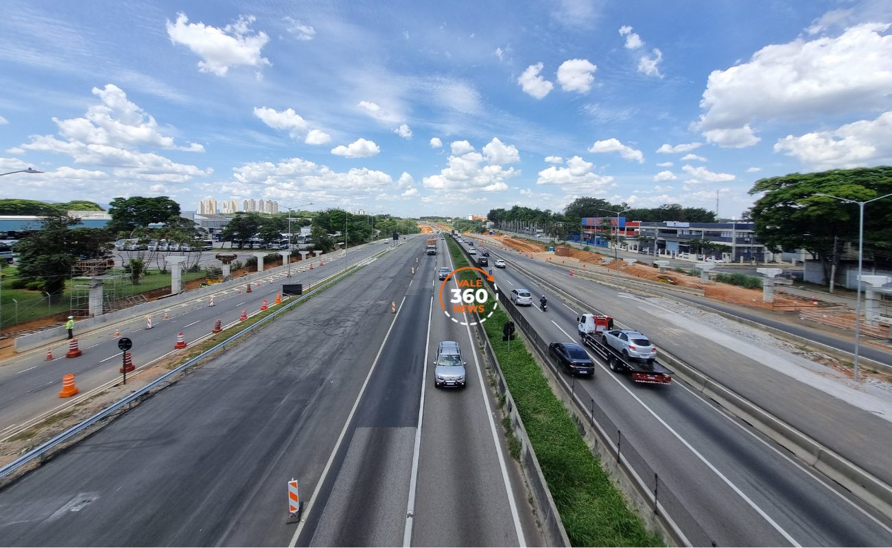 obras na Via Dutra em São José dos Campos