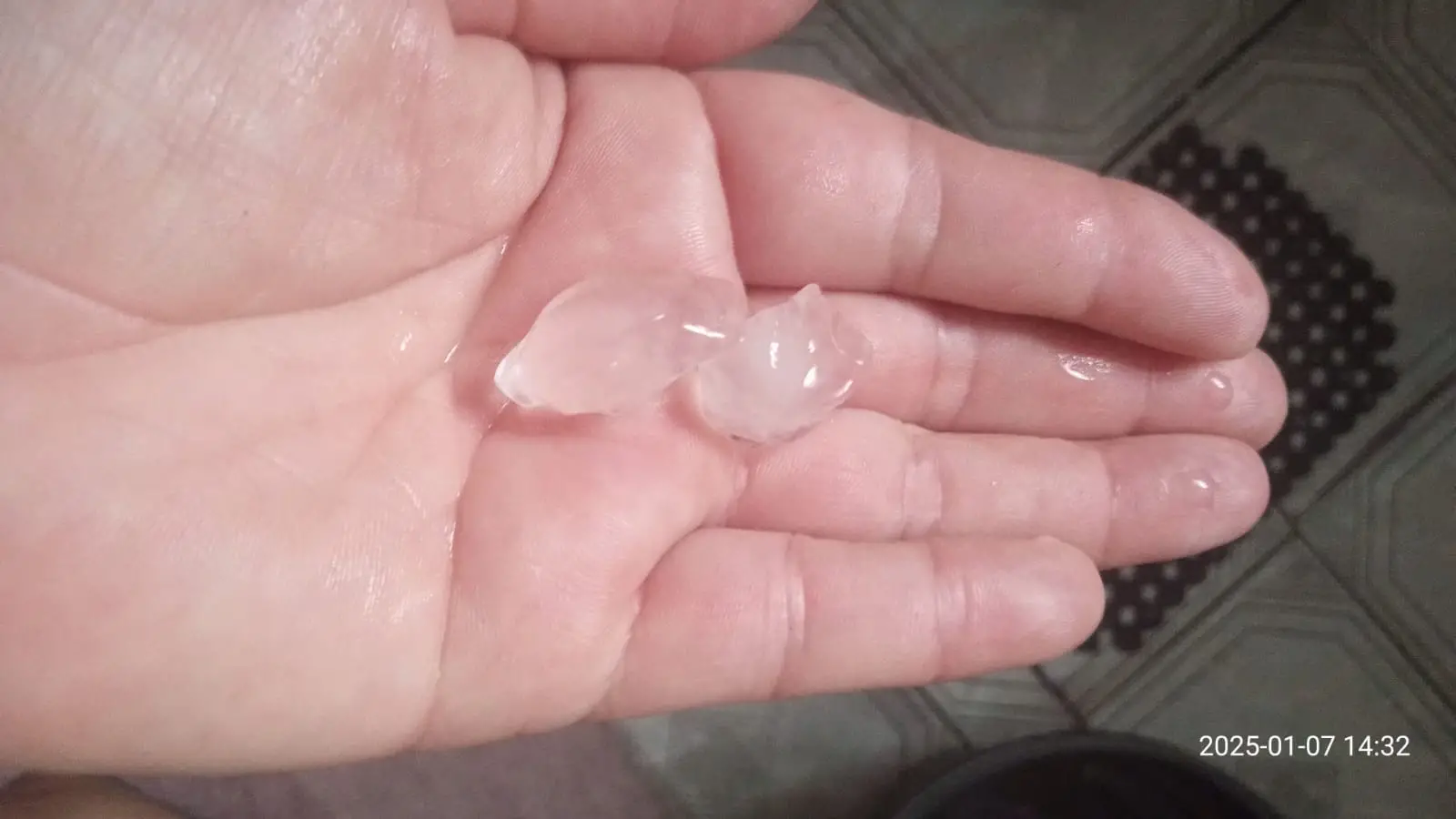 granizo durante chuva