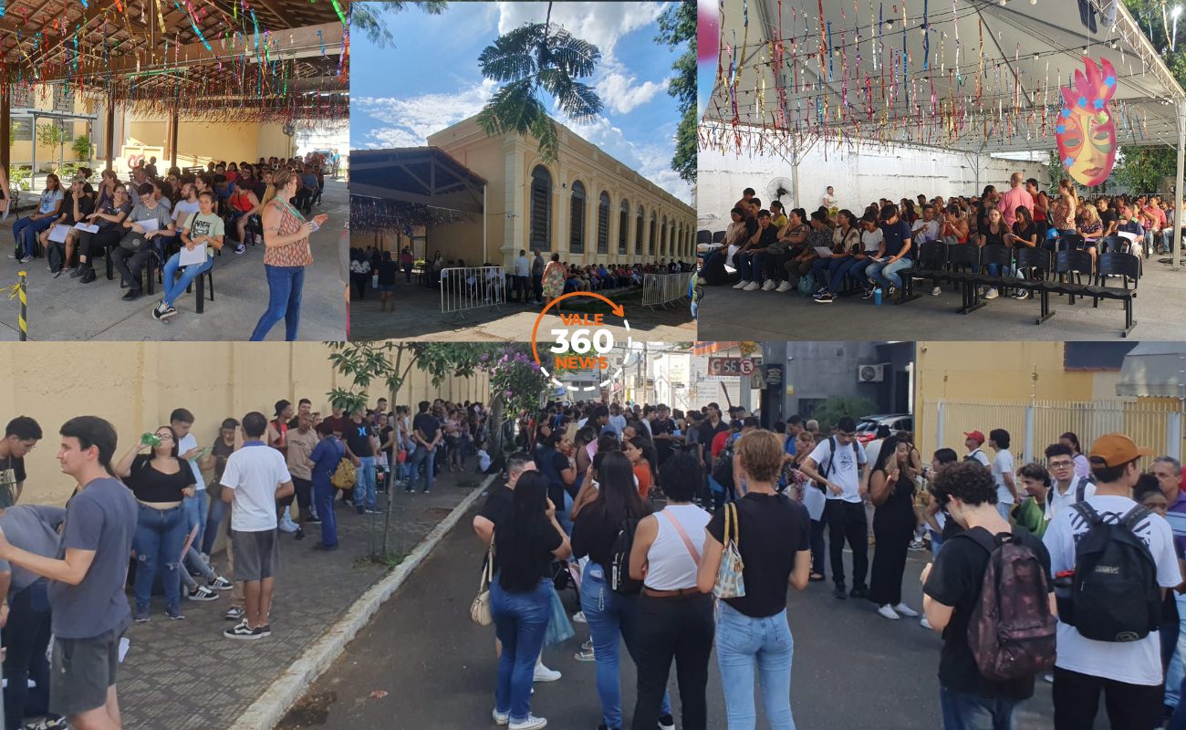 Veja Imagens: Multidão vai em busca de vaga de emprego em mutirão em Caçapava