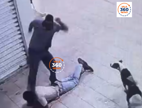 VÍDEO: Por causa de dívida de R$ 500, homem espanca outro brutalmente e coloca fogo em tentativa de homicídio na rodoviária de Monteiro Lobato