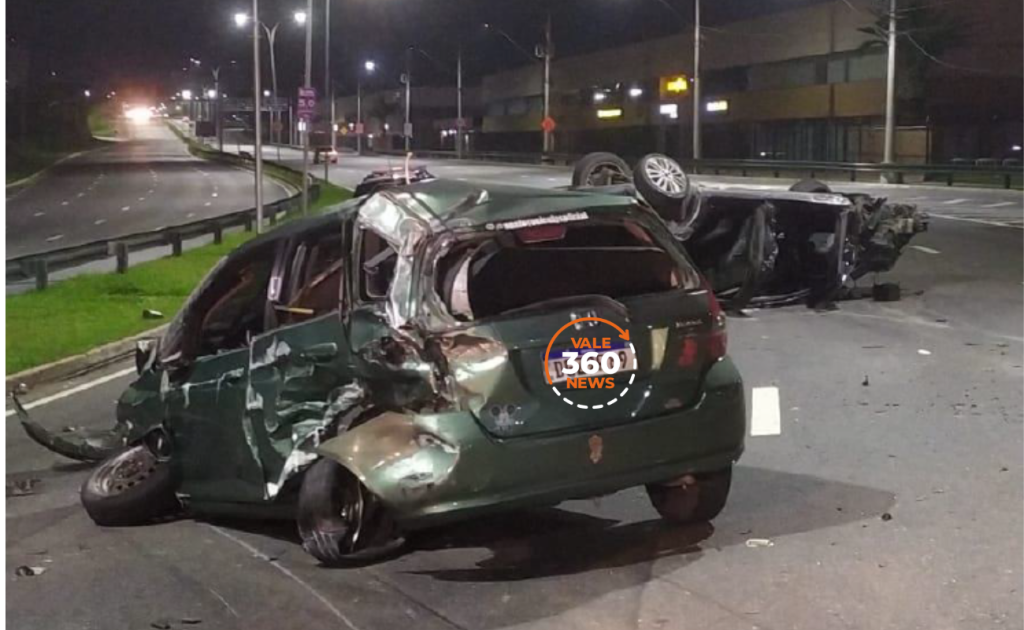 colisão de carros em São José dos Campos