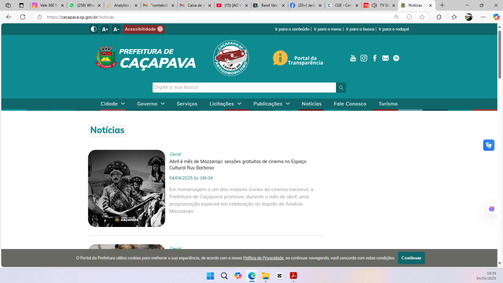 Prefeitura de Caçapava diz que não desrespeita decreto de contenção de despesas ao contratar estagiários 6 Screenshot 2025 04 04 193937