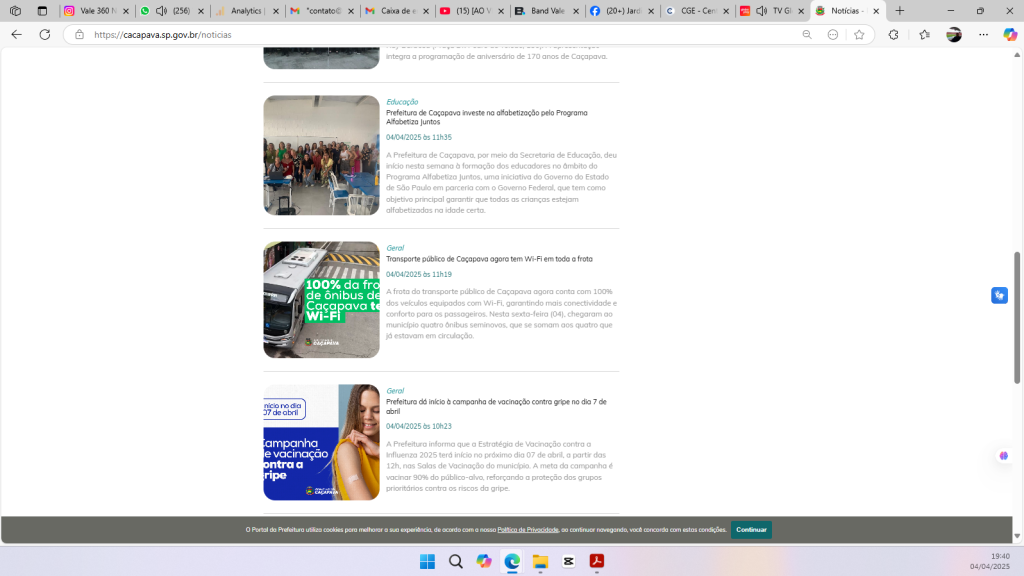 Prefeitura de Caçapava diz que não desrespeita decreto de contenção de despesas ao contratar estagiários 9 Screenshot 2025 04 04 194020
