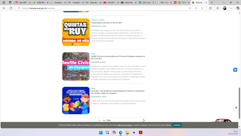 Prefeitura de Caçapava diz que não desrespeita decreto de contenção de despesas ao contratar estagiários 10 Screenshot 2025 04 04 194028