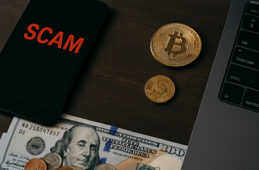 golpe de criptomoedas em Caçapava