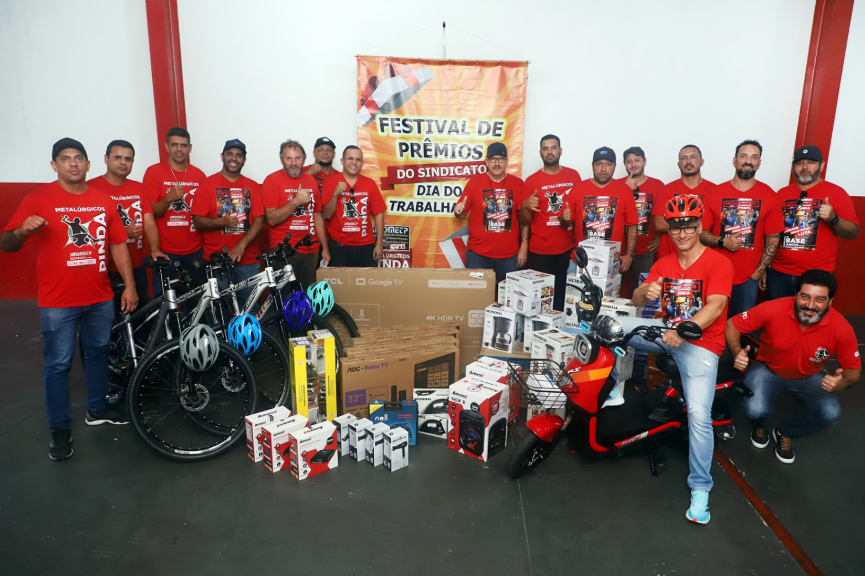 Sindicato dos Metalúrgicos de Pinda vai sortear mais de 50 prêmios pelo Dia do Trabalhador