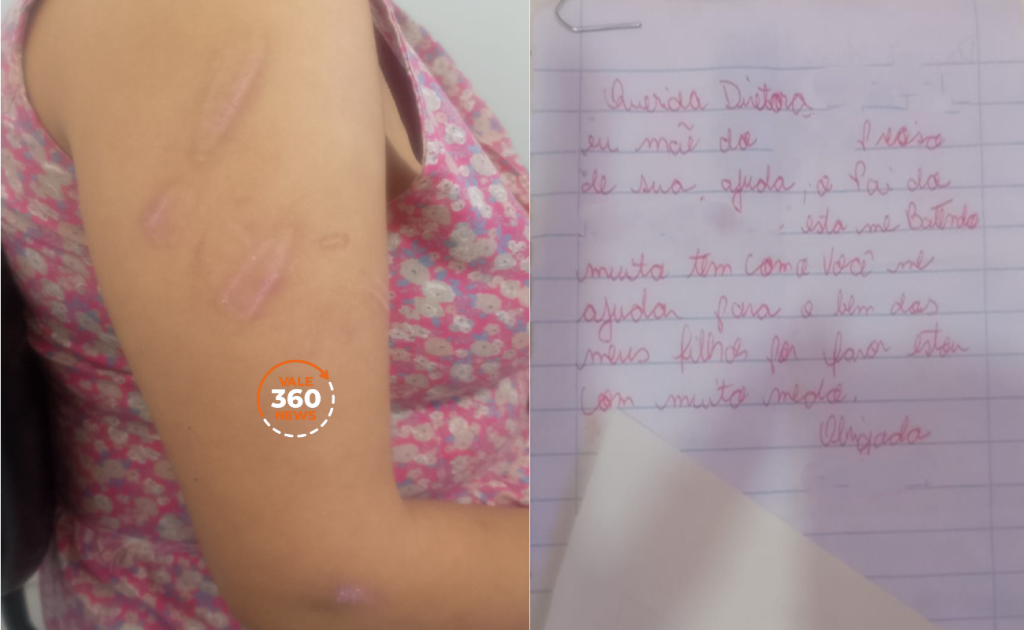 Exclusivo: Depoimento dramático — mulher vítima de violência manda bilhete escondido em caderno do filho de 5 anos pedindo socorro, no Vale do Paraíba 1 mulher vítima de violência manda bilhete escondido