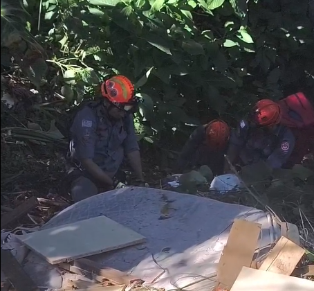 Idoso resgatado pelos Bombeiros